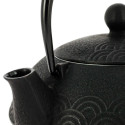 Tetera Iwachu Seigaiha Negra 650 ml | Hierro Colado Japonés Artesanal