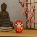 Muñeco Daruma Japonés | Amuleto de la Suerte y Perseverancia