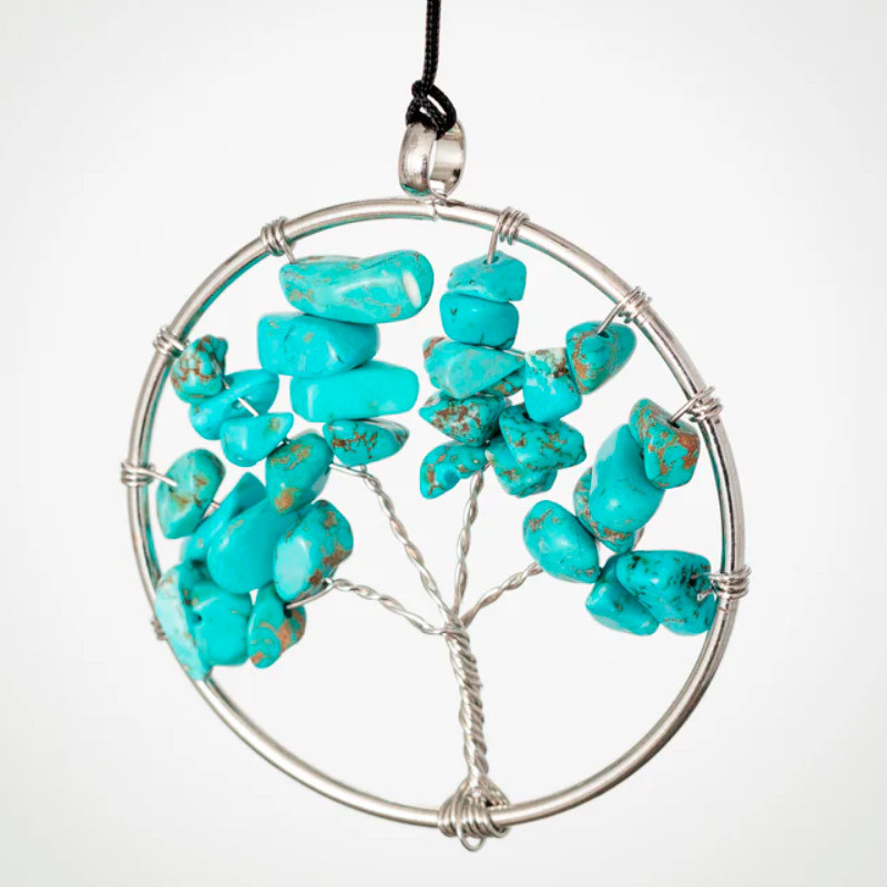 Campana de Viento Serenity Tree Turquesa – Armonía y Belleza
