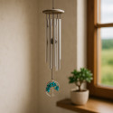 Campana de Viento Serenity Tree Turquesa – Armonía y Belleza