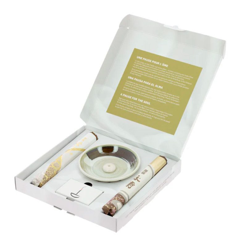 Set de incienso japonés con incensario artesanal