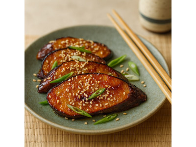 Berenjenas asadas con ajo y miso